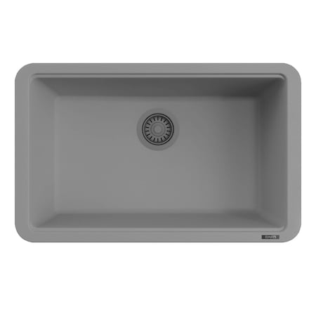 Ruvati 30-inch Granite Composite Workstation Urban Gray Dual Mount Kitchen Sink RVG2310UG